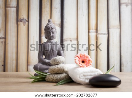 buddha  and zen stones 