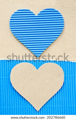 heart blue corrugated