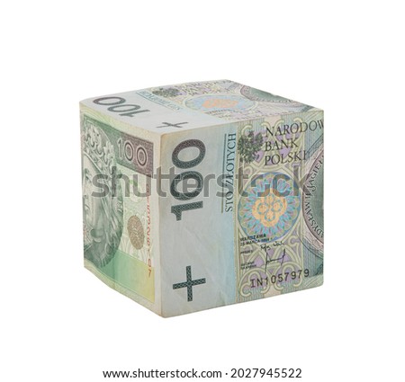 Polish money box isolated on white background with clipping path.