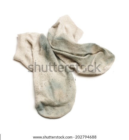 Used socks isolated on the white background Royalty-Free Stock Photo #202794688