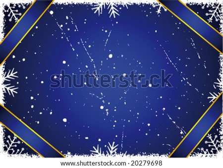 Blue Christmas background. Vector. Easy to edit.