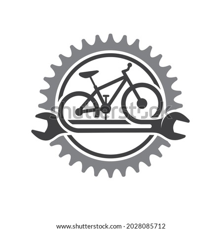 icon for bicycle repair service, mountain bike icon.