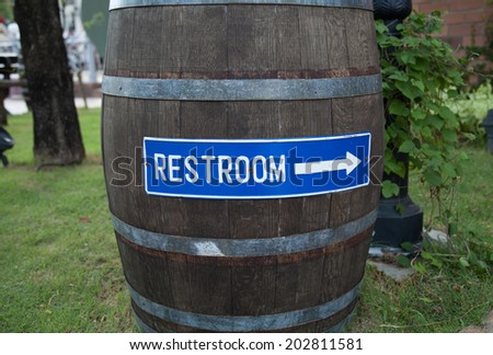 Restroom toilet symbol