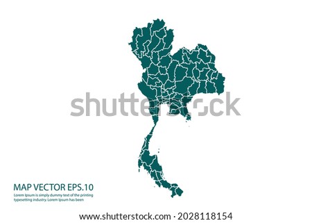 Thailand map High Detailed on white background. Abstract design vector illustration eps 10