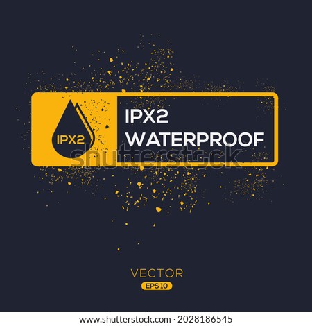 Creative (waterproof IPX2) Icon ,Vector sign.
