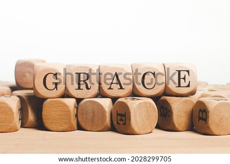 Grace Word In Wooden Cube