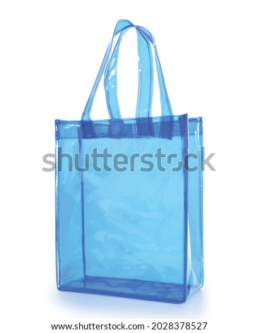 Modern Environment Friendly bag. Transparent shopping bag design. Reusable shopping bag. Eco Friendly Plastic bag. Royalty-Free Stock Photo #2028378527