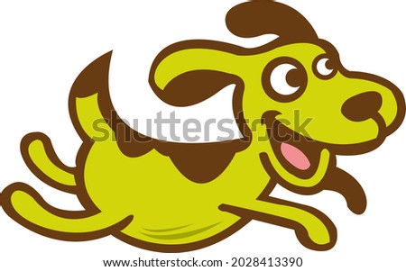 yellow cute dog vector logo
