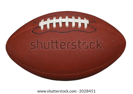 Football with clipping path on a white background Royalty-Free Stock Photo #2028451