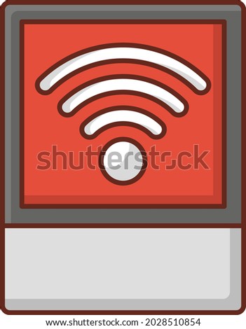 access vector flat color icon