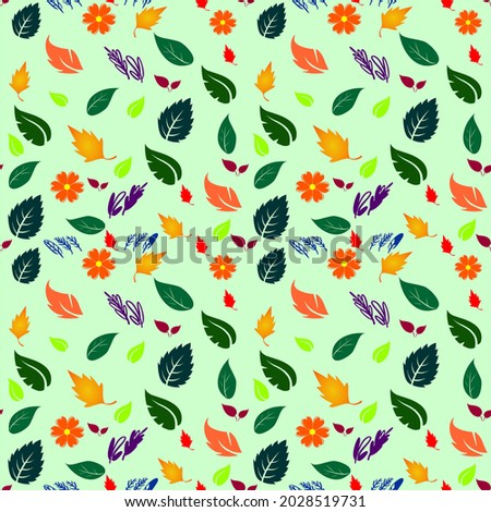 Repeated floral pattern. Printed cloth. Seamless background, floral ornament. Design for prints on fabrics, textiles, covers, papers, hijabs, bandanas.