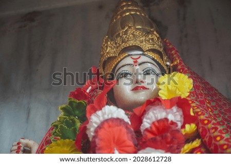 Mahagauri, navratri mata statue in mandir
