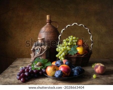 Still life with fruits on a table