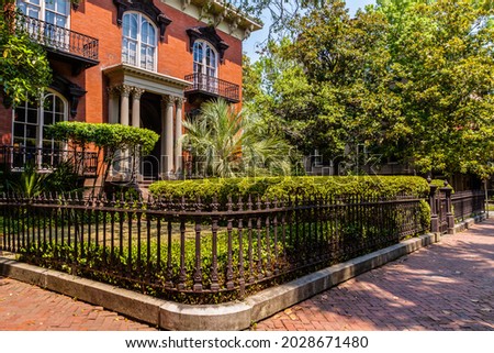 The Mercer-Williams House at Monterey Square, Savannah, Georgia, USA Royalty-Free Stock Photo #2028671480