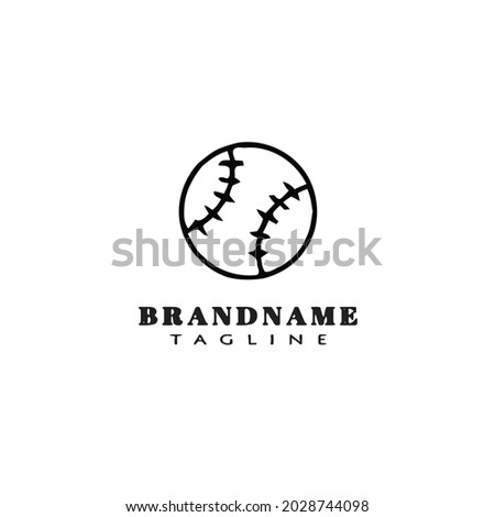 baseball ball logo design template icon modern vector illustration