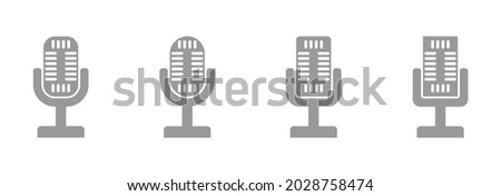 microphone icon set vector sign symbol