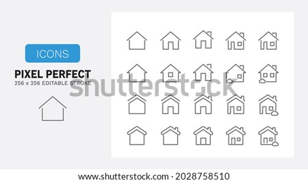 home line icons 256 x 256 Royalty-Free Stock Photo #2028758510