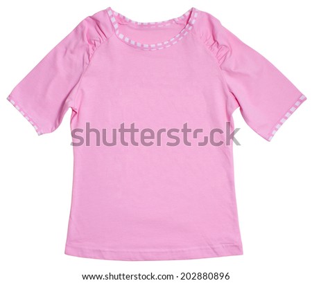 Women's pink shirt isolated on a white background