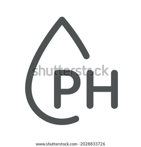 pH Value icon. Neutral balance infographic. Water drop symbol Royalty-Free Stock Photo #2028833726