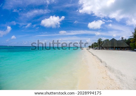 Nice white beach in Maldive Asia
