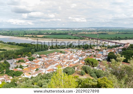 Landscape over the Ribeira de Santarém in Santarém, Portugal Royalty-Free Stock Photo #2029027898