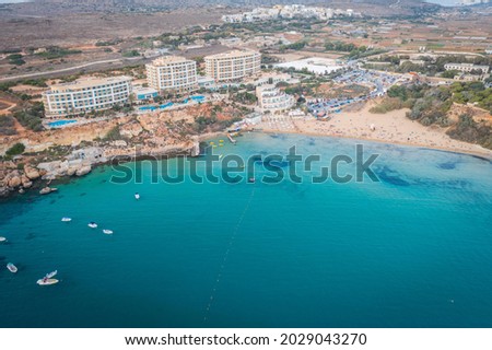 Aerial Shots of Golden Sands, Malta