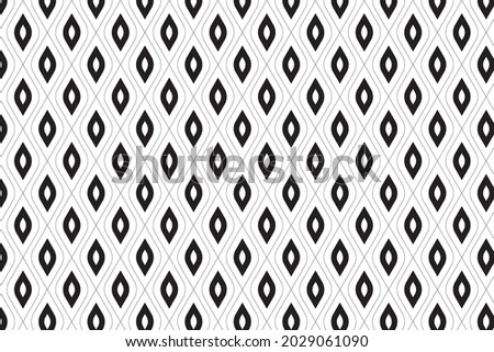 Abstract geometric seamless background design. White and black ornament. Graphic modern pattern. Simple lattice graphic design