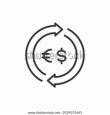 Money exchange simple icon. Banking currency sign. Euro and Dollar Cash transfer symbol