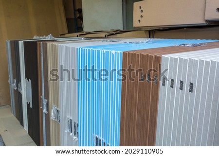 warehouse of various timber lumber 