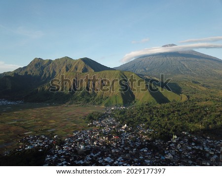 The beautiful view of the hills of sembalun, lombok