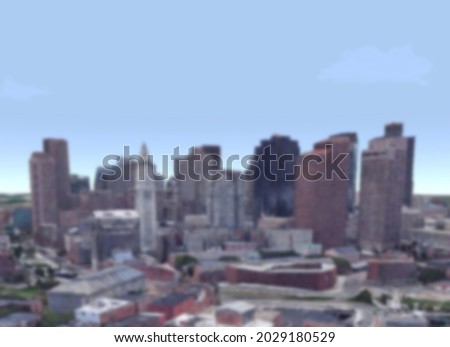 Boston, USA, defocused blurred view of skyscraper as background, high resolution picture