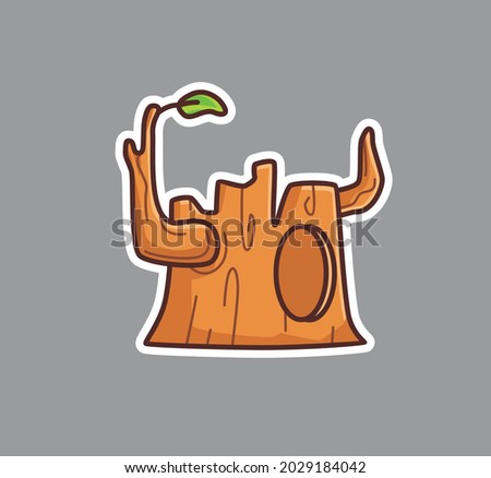 cute tree trunk hole. cartoon object concept Isolated illustration. Flat Style suitable for Sticker Icon Design Premium Logo vector