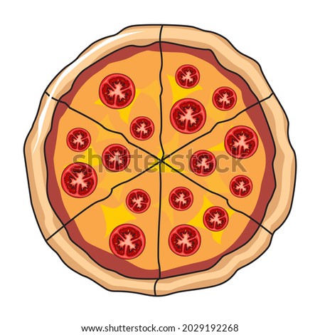 Pizza Illustration Cartoon Tomato topping