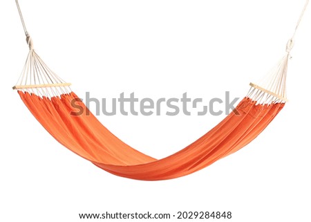 Stylish hammock on white background Royalty-Free Stock Photo #2029284848