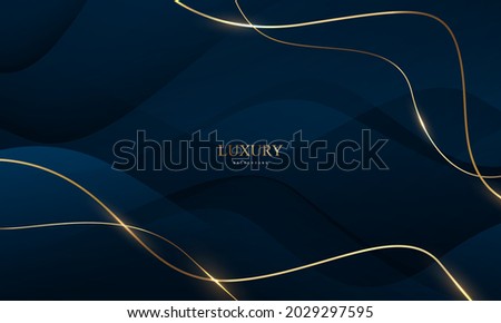 abstract black blue line arts background luxury white gold Modern