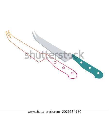 bundling fill and gradient kitchen  knife utensils