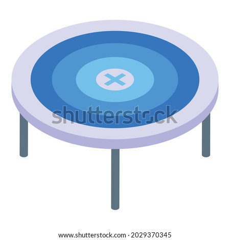 Trampoline icon isometric vector. Active jump. Leisure outdoor