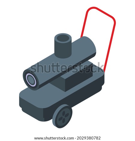 Garage heater icon isometric vector. Industrial heater. Solar factory