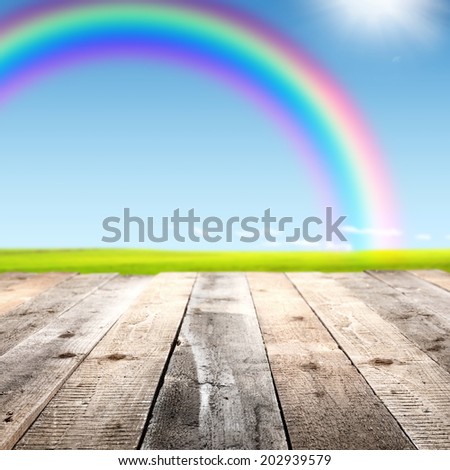 rainbow and floor 