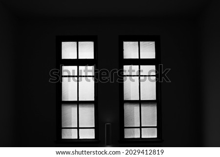 The windows was white and black