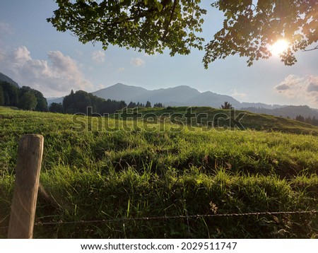 Sunset over the Alps in Oberstdorf 
