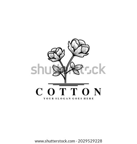 cotton logo with line art for reference your business