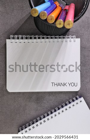 Thank You text words typography, Business Concept, Motivational concept. Marketing and Communications Concept.