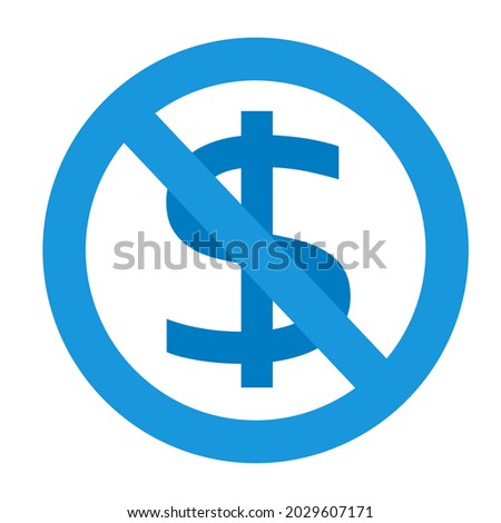 Dollar stop sign. Clipart image