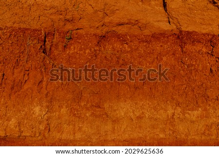 Beautiful landscape, sandy cliff over the sea. Travel concept. Beautiful nature texture