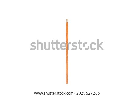 One long matchstick isolated on a white background. Royalty-Free Stock Photo #2029627265