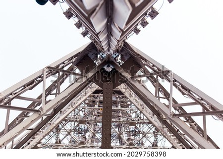 Eiffel tower top in perspective