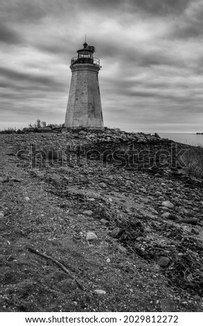 Black  Rock Harbor Lighthouse in Bridgeport, Connecticut. Royalty-Free Stock Photo #2029812272