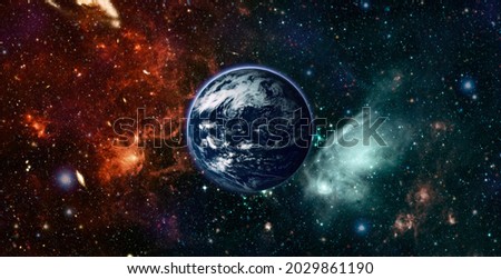 Earth globe view from space showing realistic earth surface and world map as in outer space point of view . Elements of this image furnished by NASA planet earth from space photos.