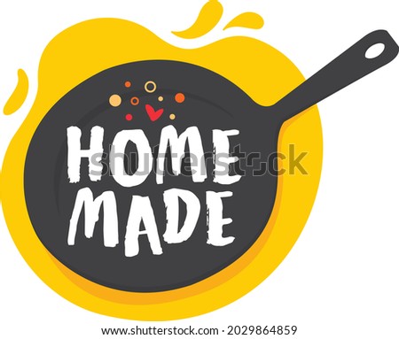 home made logo vector badge label design cooking culinary kitchen authentic illustration lettering Royalty-Free Stock Photo #2029864859